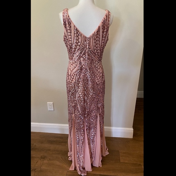 Nightway Pink Sequin Dress - Picture 9 of 11